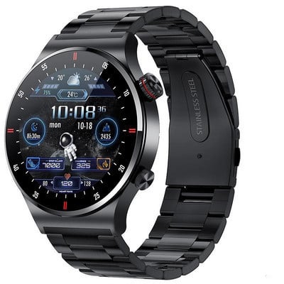 QW33 Smart Watch Bluetooth hívás NFC hozzáférés-vezérlés HR BP Spo2 állapotfigyelés Forgató gomb két menüstílusú okosóra
