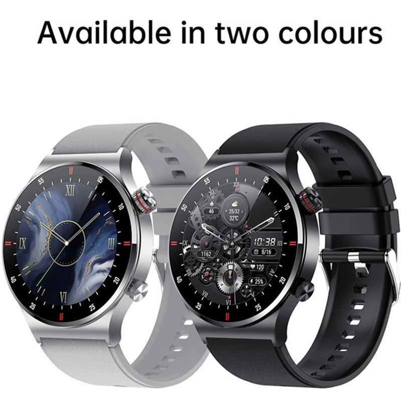 QW33 Smart Watch Bluetooth hívás NFC hozzáférés-vezérlés HR BP Spo2 állapotfigyelés Forgató gomb két menüstílusú okosóra