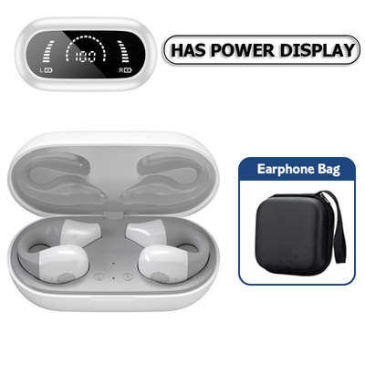 TWS Bežične slušalice Bluetooth 5.2 Bone Conduction Slušalice Dizajn štipaljke za uho Kontrola na dodir LED Slušalice Sportske slušalice