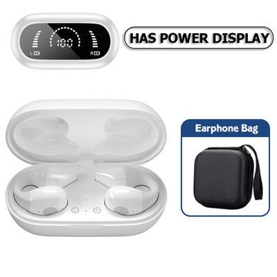 TWS Bežične slušalice Bluetooth 5.2 Bone Conduction Slušalice Dizajn štipaljke za uho Kontrola na dodir LED Slušalice Sportske slušalice