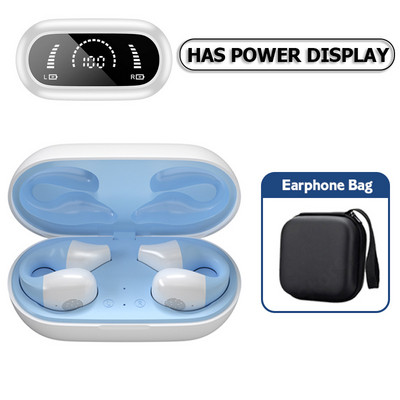 TWS Bežične slušalice Bluetooth 5.2 Bone Conduction Slušalice Dizajn štipaljke za uho Kontrola na dodir LED Slušalice Sportske slušalice