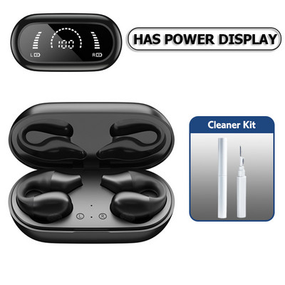 TWS Bežične slušalice Bluetooth 5.2 Bone Conduction Slušalice Dizajn štipaljke za uho Kontrola na dodir LED Slušalice Sportske slušalice