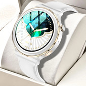 2022 Bluetooth poziv NFC pametni sat za žene 1,32 inča 390*390 HD zaslon ženski pametni sat za mjerenje otkucaja srca krvni tlak Glazba