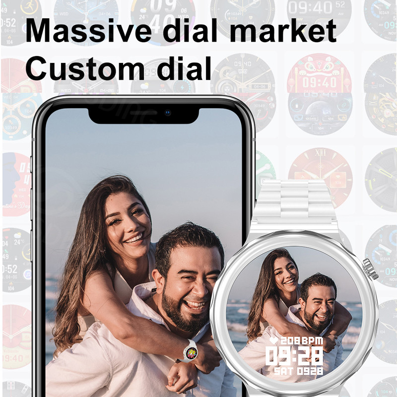 2022 Bluetooth poziv NFC pametni sat za žene 1,32 inča 390*390 HD zaslon ženski pametni sat za mjerenje otkucaja srca krvni tlak Glazba