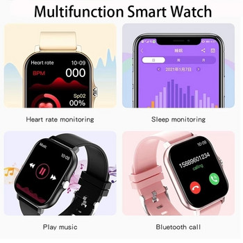 2023 Нов смарт часовник Дамски Bluetooth часовник за разговори Фитнес тракер Водоустойчив спортен интелигентен часовник Моден дамски мъжки интелигентен часовник Жена