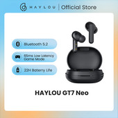HAYLOU GT7 Neo TWS vezeték nélküli fejhallgató V5.2 Bluetooth fülhallgató Smart Touch Control fülhallgató AAC audio dekorációs sport fejhallgató