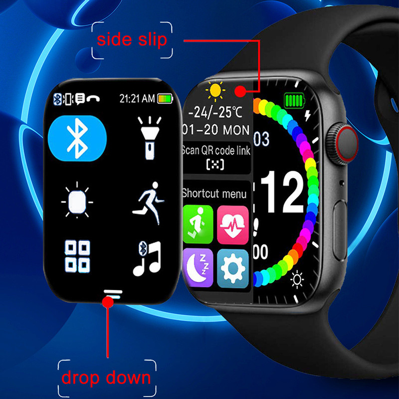 Ceas inteligent nou 2022, cu atingere completă, ecran mare de 2,0 inci, care apelează ceas inteligent cu moduri multi-sport Ceasuri pentru Iphone Xiaomi Huawei IWO