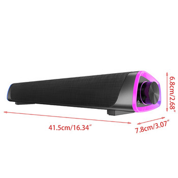 3D Surround Soundbar 5.0 Ενσύρματα ηχεία υπολογιστή Stereo Subwoofer Soundbar για Laptop PC Theatre TV