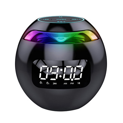 Hordozható mini Bluetooth hangszóró LED fénnyel FM rádió hangszórók ébresztőóra időzítő HIFI TFCcard zenelejátszó basszus hangdoboz