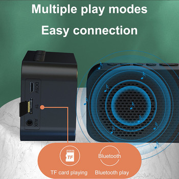 Ασύρματο ηχείο Bluetooth Ραδιόφωνο FM Αναπαραγωγή καρτών TF Κουτί ήχου LED Οθόνη μεγάλης έντασης επιτραπέζιο ξυπνητήρι SoundBar για όλα τα τηλέφωνα