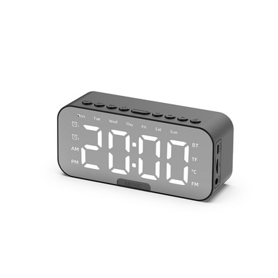 Безжичен Bluetooth високоговорител FM радио TF карта Плейър Звукова кутия LED дисплей Голям обем Настолен будилник Саундбар за всички телефони
