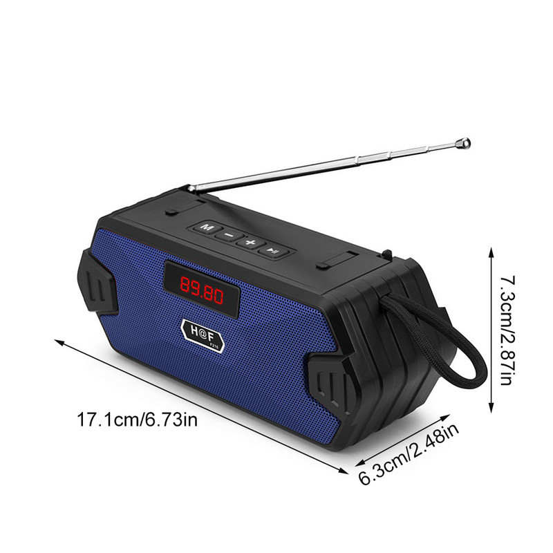 2021 Nou difuzor portabil fără fir V5.0 Radio FM compatibil Bluetooth Difuzor de bas de exterior Subwoofer TF USB Difuzoare pe coloană