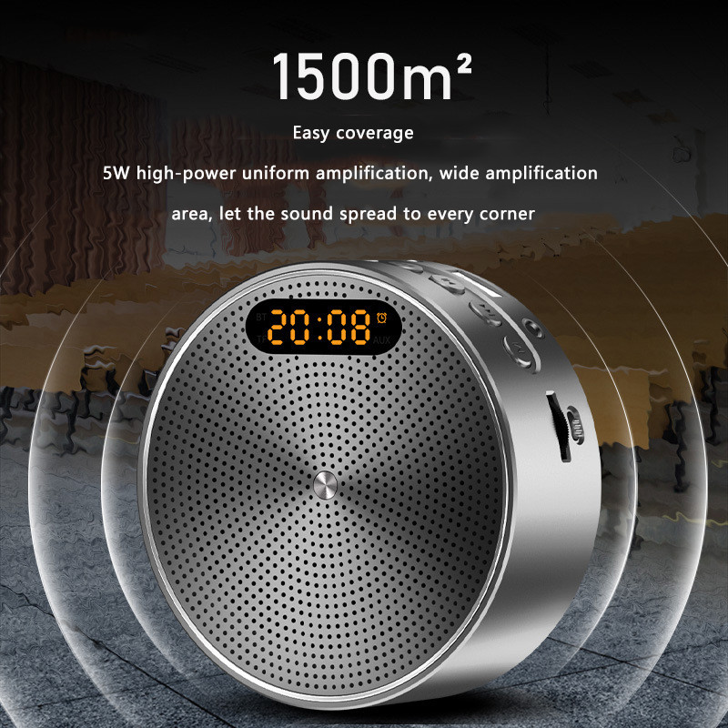 Juhtmevaba megafoni kaasaskantav häälevõimendi õpetaja mikrofoni kõlar 5 W tugi Bluetooth TF-kaardi U-ketta ühendus