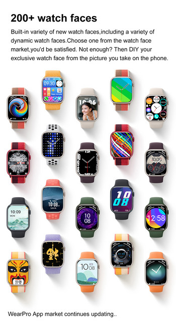 2023 Smartwatch 44 mm Смарт часовник Мъжки Дамски Спортни часовници Bluetooth разговори Персонализиран циферблат Безжично зареждане Фитнес гривна