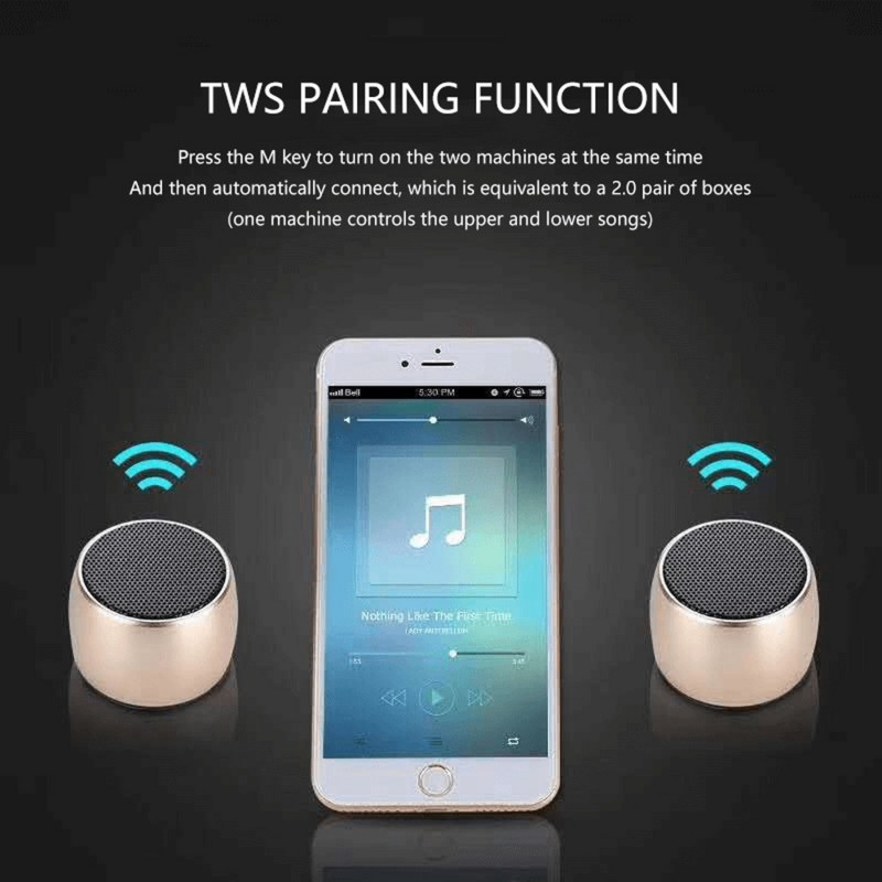 Mini Bluetooth zvučnik Metalni HiFi TWS Super mali čelični glasno zvučnik Bežični prijenosni zvučnik za Xiaomi Huawei Ect telefone