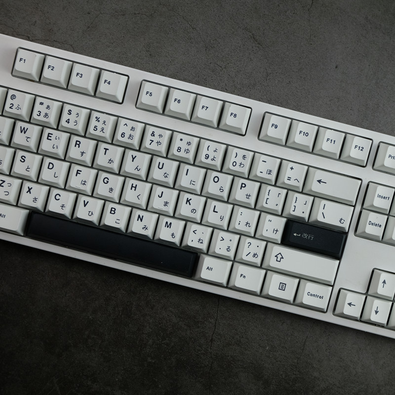 Minimalistički bijelo crni stil PBT tipki za mehaničku tipkovnicu Mx Switch Cherry profil tipke Japanska tipka prilagođena GK61