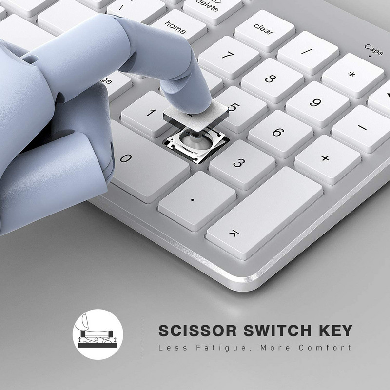 Ultra vékony vezeték nélküli Bluetooth-billentyűzet Mac OS-hez kompatibilis Mac OS/iOS/iPad OS újratölthető billentyűzet MacBook-hoz MacBook