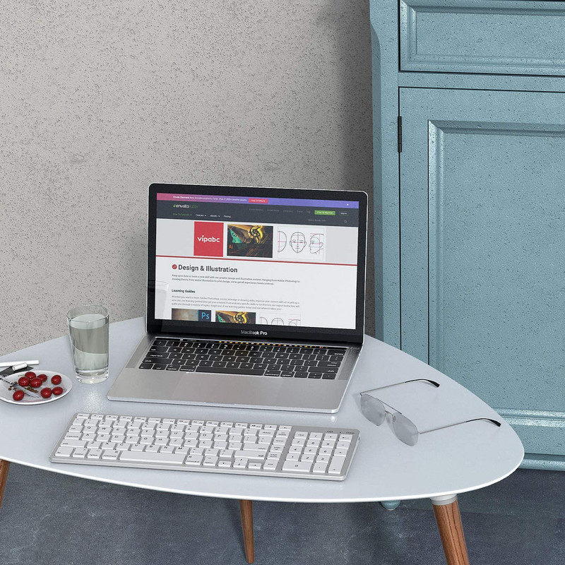 Ultra vékony vezeték nélküli Bluetooth-billentyűzet Mac OS-hez kompatibilis Mac OS/iOS/iPad OS újratölthető billentyűzet MacBook-hoz MacBook