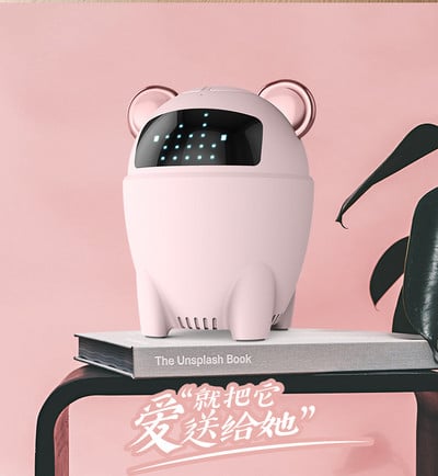 AI nutikas Bluetoothi kõlar kunstlik hääl hääljuhtimine loominguline minikell äratuskell BT juhtmeta kõlar sisseehitatud assistent