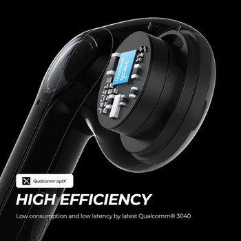 SOUNDPEATS TrueAir2 Ασύρματα ακουστικά Bluetooth V5.2 Ακουστικά QCC3040 aptX 4 Mic CVC Ακύρωση θορύβου TWS+ Ασύρματα ακουστικά