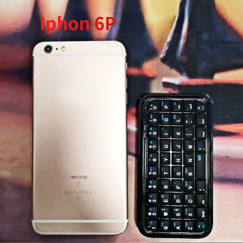 Mini nabíjateľná bezdrôtová klávesnica kompatibilná s Bluetooth pre iPhone 6 6s Plus iPad Samsung Galaxy Note 5 Android Windows Tablet