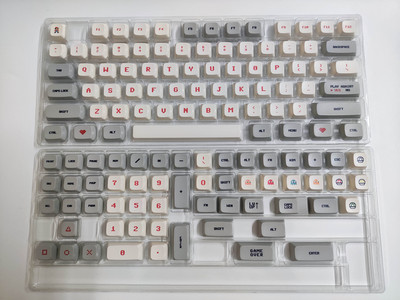 130 billentyűs XDA billentyűsapkák mechanikus játékbillentyűzethez, retro gameboy stílusú PBT billentyűsapkához, festékszublimációs rajzfilmes billentyűsapkákhoz egyedi GK61
