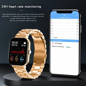 LIGE Нов смарт часовник с Bluetooth обаждане Жени Пълен сензорен екран Спортен фитнес часовник Bluetooth е подходящ за Android ios Smartwatch