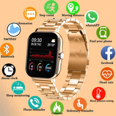 LIGE Nové Bluetooth Call Smart hodinky pre ženy Dotykový displej Športové fitness hodinky Bluetooth vhodné pre Android iOS Smart hodinky
