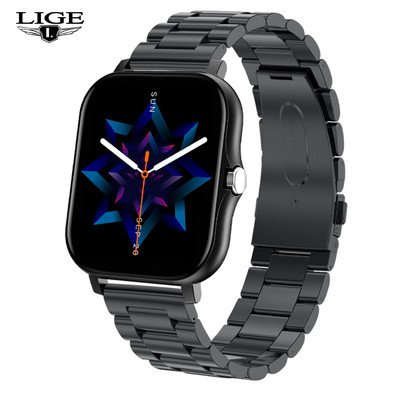 LIGE Nové Bluetooth Call Smart hodinky pre ženy Dotykový displej Športové fitness hodinky Bluetooth vhodné pre Android iOS Smart hodinky