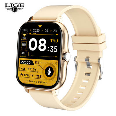 LIGE Nové Bluetooth Call Smart hodinky pre ženy Dotykový displej Športové fitness hodinky Bluetooth vhodné pre Android iOS Smart hodinky