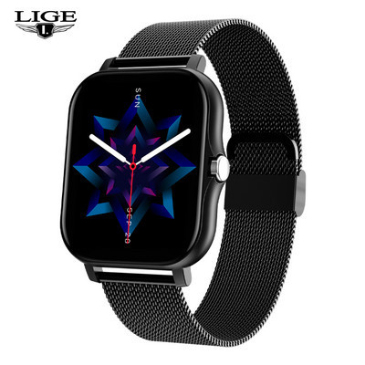 LIGE Nové Bluetooth Call Smart hodinky pre ženy Dotykový displej Športové fitness hodinky Bluetooth vhodné pre Android iOS Smart hodinky
