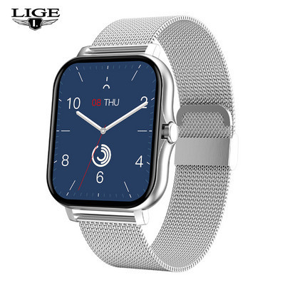 LIGE Nové Bluetooth Call Smart hodinky pre ženy Dotykový displej Športové fitness hodinky Bluetooth vhodné pre Android iOS Smart hodinky
