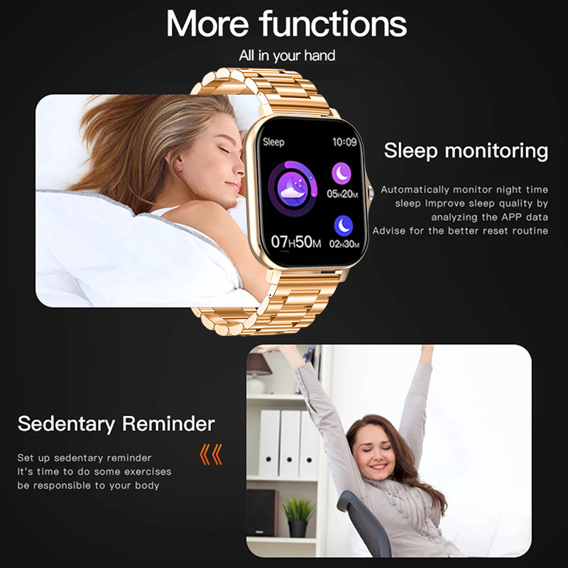 LIGE Nové Bluetooth Call Smart hodinky pre ženy Dotykový displej Športové fitness hodinky Bluetooth vhodné pre Android iOS Smart hodinky