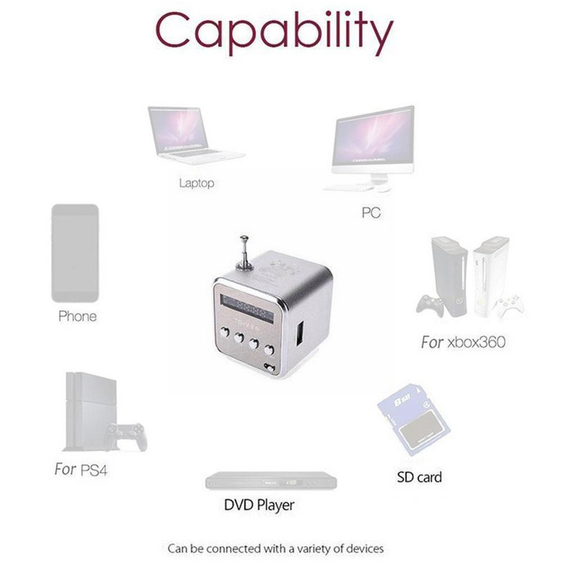 Prijenosni mini stereo digitalni FM radio Bluetooth-kompatibilni zvučnik Dual-channel TF USB bežični zvučnik Zvučnik Music Player