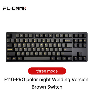 FL·ESPORTS F11G-PRO 87 taustiņu bezvadu uzlādējama Bluetooth mehāniskās tastatūras makro programmēšana trīs režīmi