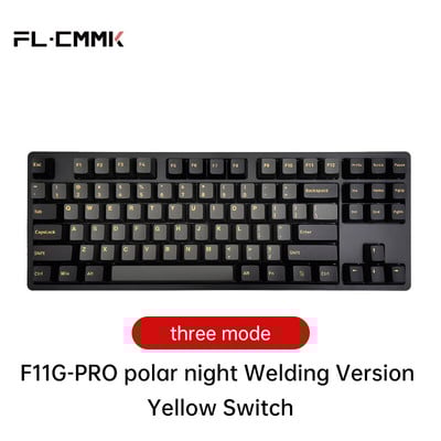 FL·ESPORTS F11G-PRO 87 taustiņu bezvadu uzlādējama Bluetooth mehāniskās tastatūras makro programmēšana trīs režīmi