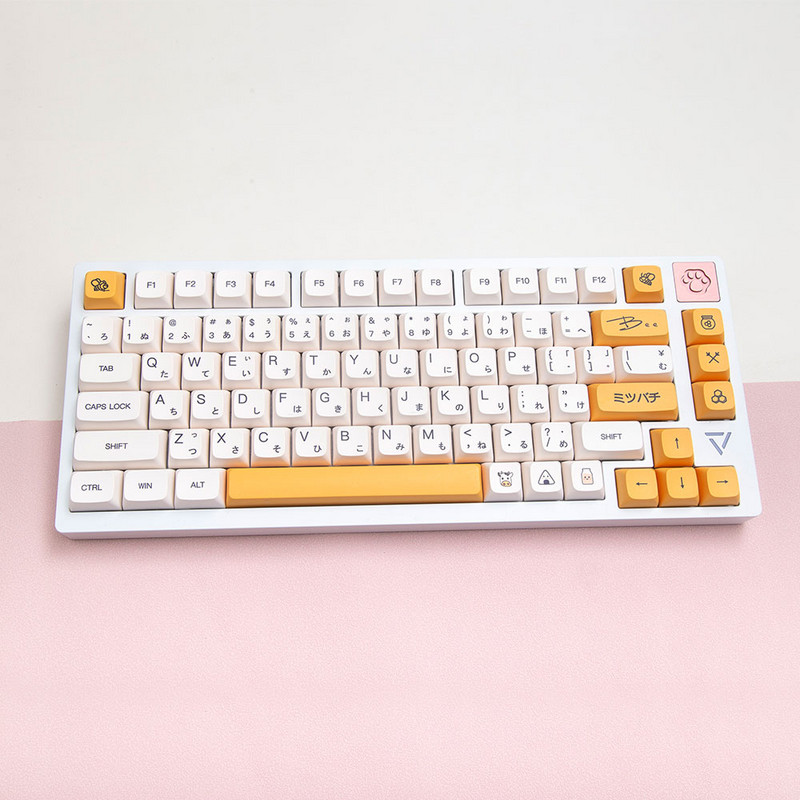 XDA PBT tipkovnice 132 tipke Japanski set Dye Sub Honey Milk za igre Mehanička tipkovnica 61/68/87/104/108 tipki Anne Pro 2 RK68