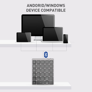 Κάλυμμα ασύρματου πληκτρολογίου από κράμα αλουμινίου Bluetooth για ασύρματο κάλυμμα πληκτρολογίου Bluetooth για τηλέφωνο Macbook Android Android