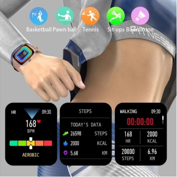 2023 Нов смарт часовник Мъже Жени Подарък Спорт Фитнес Здраве Монитор на сърдечния ритъм Bluetooth Цифров смарт часовник Ръчен часовник