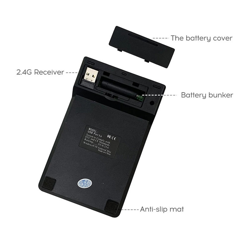 2,4 GHz bežična numerička tipkovnica Numpad 18 tipki Prijenosna digitalna tipkovnica male veličine za računovodstvo blagajnika Laptop Notebook Tableti