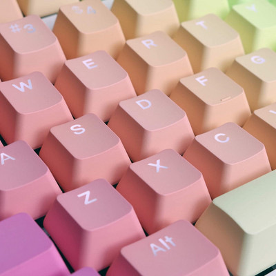 104 клавиша OEM профил PBT клавишни капачки Gradient Rainbow Keycap за MX превключватели Механична клавиатура с подсветка RGB Gaming Персонализирана капачка на клавишите