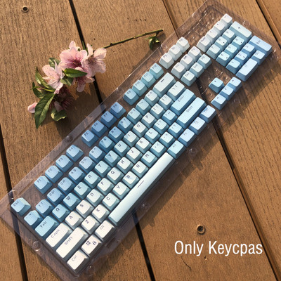 104 Keys OEM profil PBT billentyűsapkák Gradiens Rainbow billentyűsapka MX kapcsolókhoz Mechanikus billentyűzet háttérvilágítású RGB Gaming Egyedi billentyűsapka