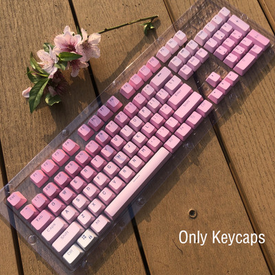 104 Keys OEM profil PBT billentyűsapkák Gradiens Rainbow billentyűsapka MX kapcsolókhoz Mechanikus billentyűzet háttérvilágítású RGB Gaming Egyedi billentyűsapka