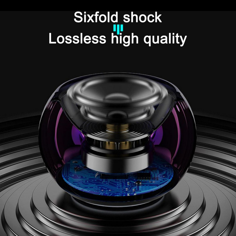 2022 Populárny Tws Super Mini Multifunkčný Vonkajší Šport Prenosný Okrúhly Malý Oceľový Deluxe Bezdrôtový Bt Reproduktor Domáce Autorádio