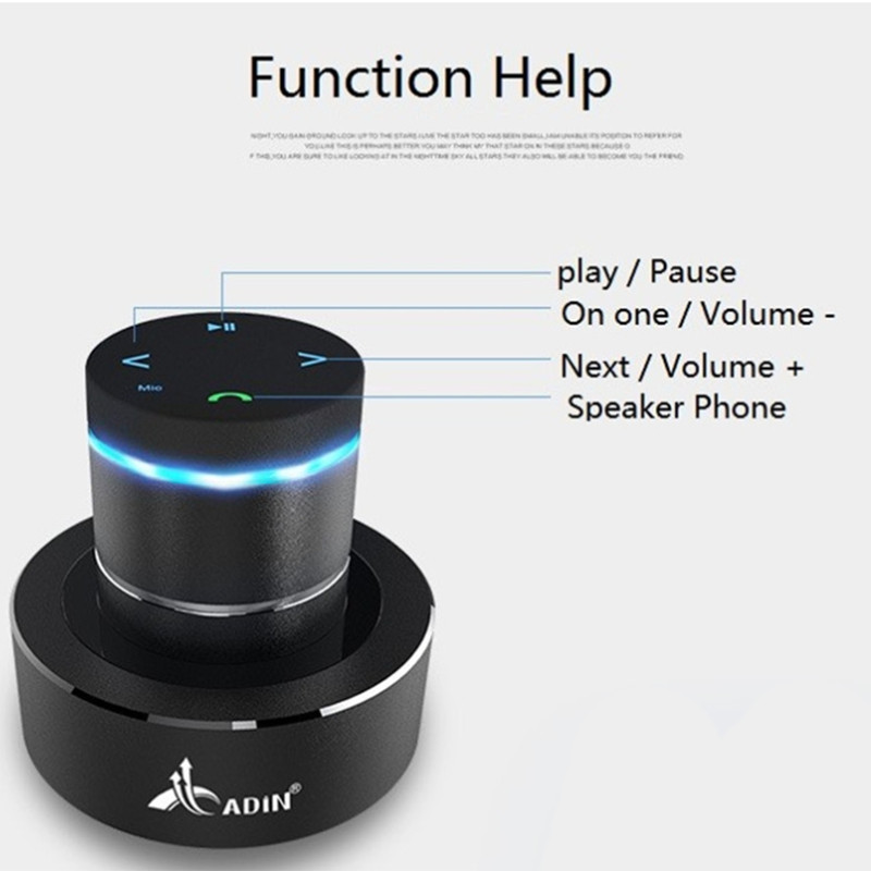 Adin 26W vibratsioonikõlar Bluetooth Bass Kaasaskantavad kõlarid Juhtmevaba Resonants Press Stereo Subwoofe NFC käed-vabad mikrofoniga