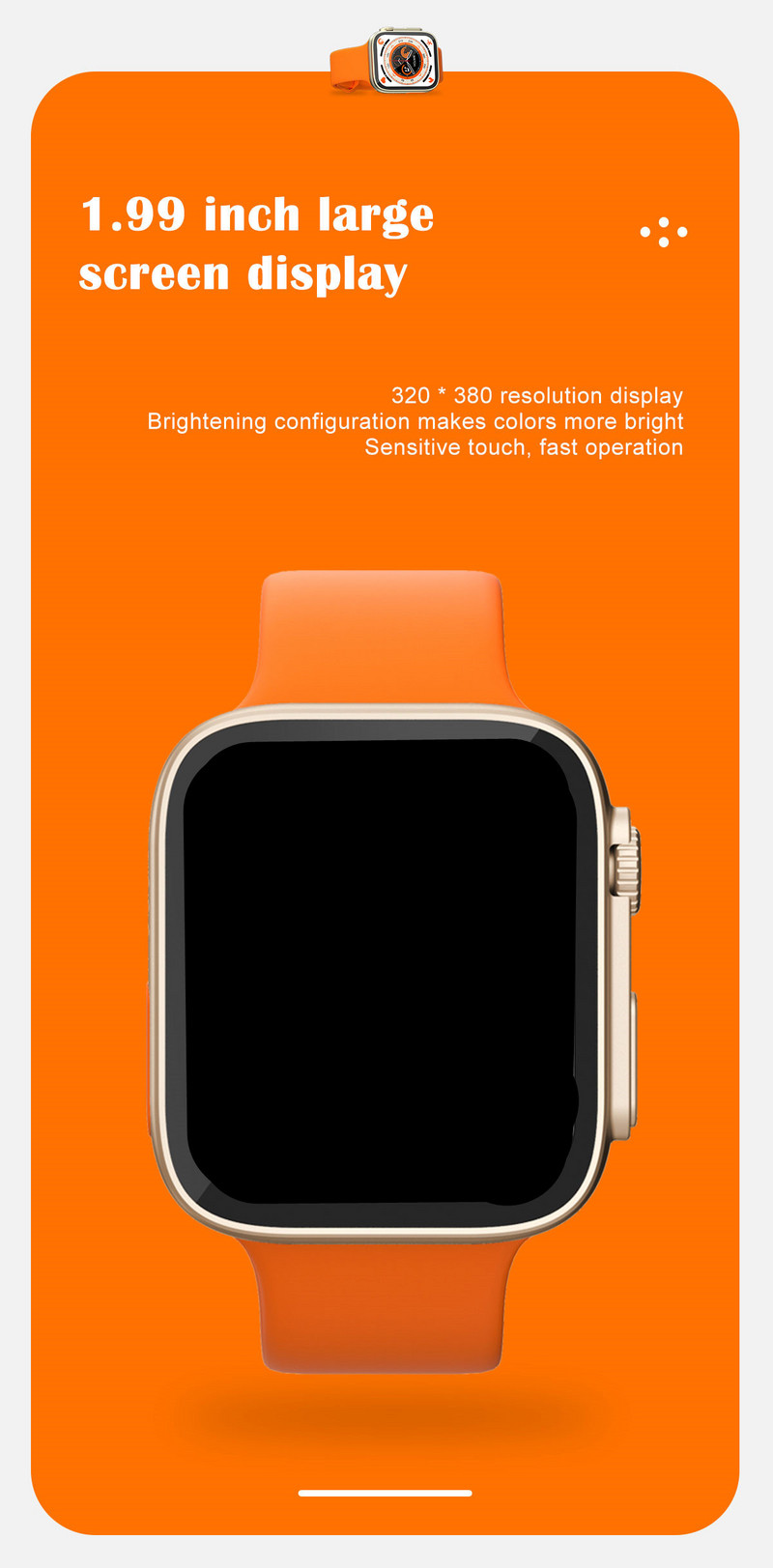 Έξυπνο ρολόι 2023 KD99 Ultra Series 8 Smartwatch Ανδρικά Γυναικεία Κλήση Bluetooth Αδιάβροχη ασύρματη φόρτιση οθόνη HD για IWO 15 IWO14