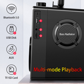 Super Bass Ηχεία Bluetooth Φορητή στήλη Υψηλής ισχύος 3D Stereo Subwoofer Κέντρο Μουσικής Υποστήριξη AUX TF FM Radio HIFI BoomBox