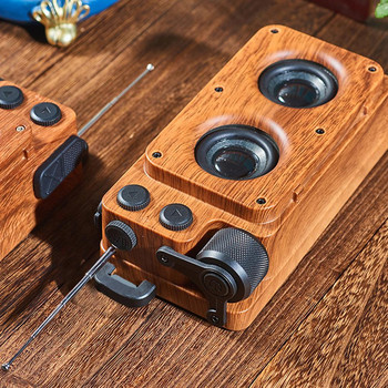Ρετρό ξύλινο ηχείο Bluetooth φορητό ασύρματο Hands-free Call U Disk Nostalgic Small Audio Outdoor Fm Radio Home Audio Video