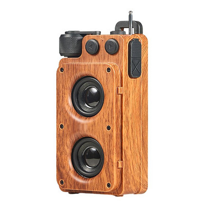 Retro drveni Bluetooth zvučnik Prijenosni bežični Hands-free Call U Disk Nostalgični mali audio vanjski Fm radio kućni audio video