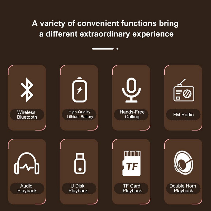 Retro drveni Bluetooth zvučnik Prijenosni bežični Hands-free Call U Disk Nostalgični mali audio vanjski Fm radio kućni audio video